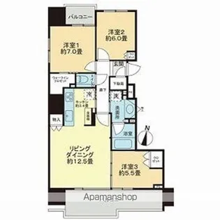 シティハウス円山【10階】の間取り