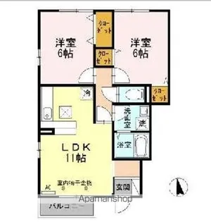 グランディフローラ【1階】の間取り