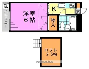 ローズハウス和田【102号室】の間取り