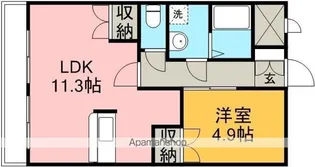 エスポワール(関間)【1階】の間取り