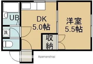 レオパレス千歳C棟【202号室】の間取り