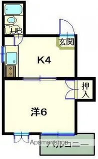 山鶴ビル【302号室号室】の間取り