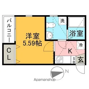 ルミナス吉塚【203号室】の間取り