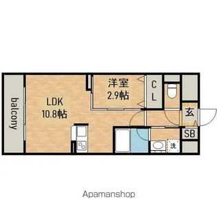 ポルタニグラ千種【8階】の間取り