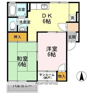 アーバンライフガーデン A棟【1階】の間取り