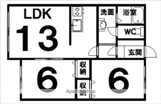 プリオール聖【1階】の間取り