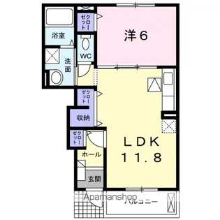 サンダーハイツ【1階】の間取り