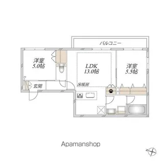 CHATEAU NOIR(シャトーノワール)【203号室】の間取り