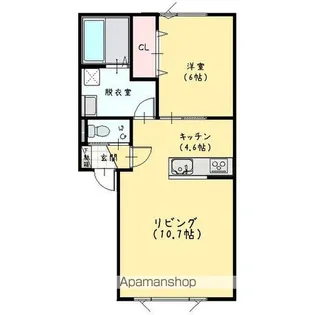 SPACE・Ⅱ【B-101号室】の間取り