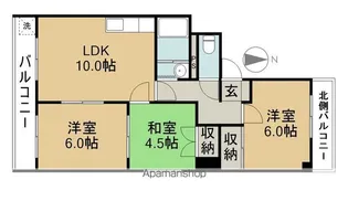 コーポ舘【201号室】の間取り