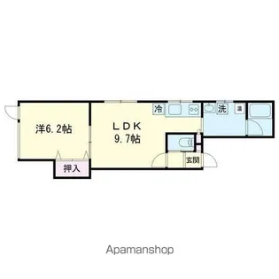 PEARL COURT K【102号室】の間取り