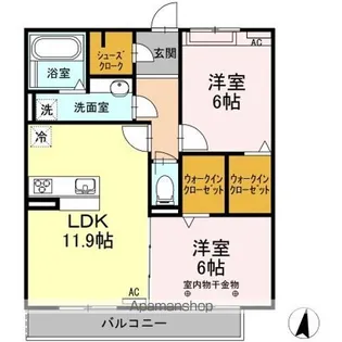 クレシア彩乃【3階】の間取り