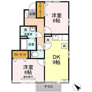 グリーンビレッジ・ピア ABCD【1階】の間取り