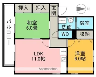 セジュールシャンス【2階】の間取り