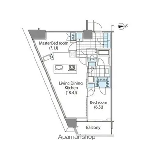 東京都新宿区新宿6丁目【マンション】の間取り