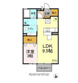 ALPENひたち野【1階】の間取り