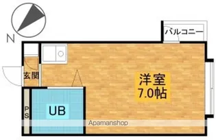 1Rの間取り画像