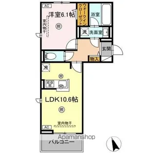 カーサヒルズ【1階】の間取り