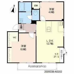 エスポワールホリⅡ A棟【2階】の間取り