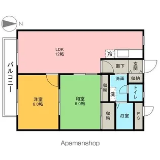 シティハイツ波切【2階】の間取り