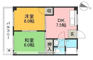 コーポミルキーウェイⅡ【3階】の間取り