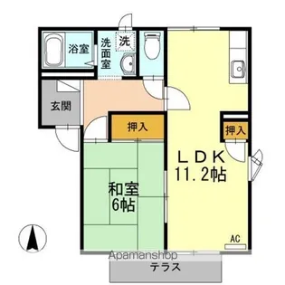 ヴェルコート【1階】の間取り