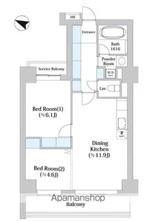 アーバンシティ音羽【11階】の間取り