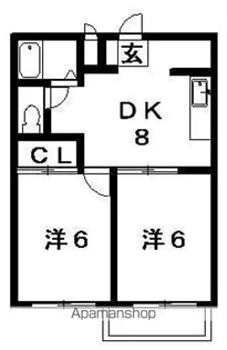 タウンコートA・B【1階】の間取り