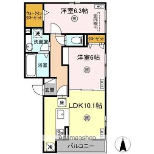 エマーブルMグラン I棟【1階】の間取り