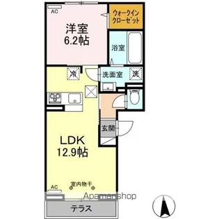 ガーデンコートA【1階】の間取り