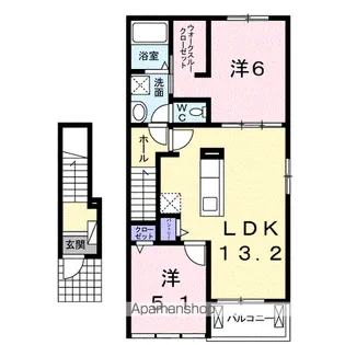 ラ コリーナ ポッツォ【2階】の間取り