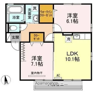 サンパティーク【2階】の間取り