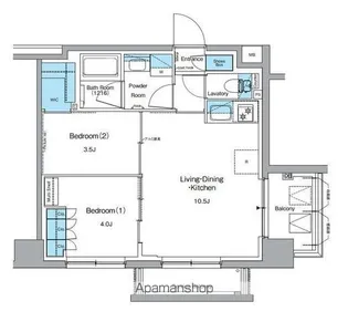 ルフォンプログレ押上EAST【4階】の間取り