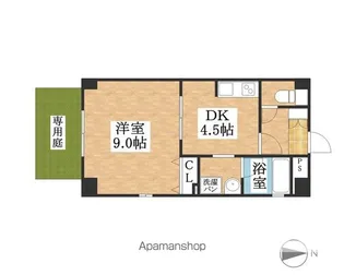セジュール 二ツ杁【1階】の間取り