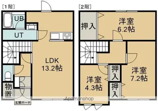 パオス日吉(パオスヒヨシ)【1階】の間取り