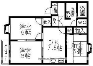 ドミ・アゼリアⅡD【1階】の間取り