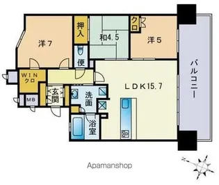 プレミスト西新CRONO【1203号室】の間取り