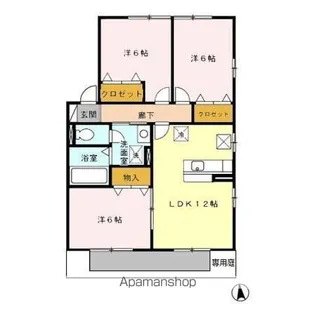 リビングタウン大平台 C【1階】の間取り