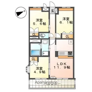 WEALTH VIEW 新宮【1階】の間取り