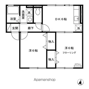 セジュール将軍野東 B【102号室】の間取り