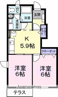 メリースクエアセブン【1階】の間取り