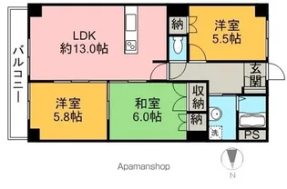 アーバンコート高木【3階】の間取り