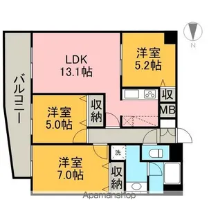 KDX泉レジデンス【7階】の間取り