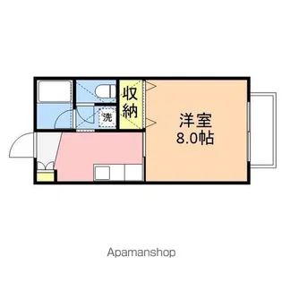 カサブランカ【202号室】の間取り