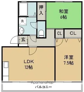 メゾン・アフェクション【2階】の間取り