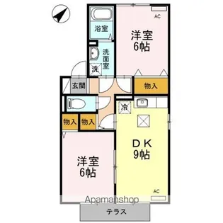 メゾンドール B棟【1階】の間取り