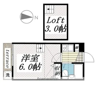 ジュネパレス新松戸第11【105号室】の間取り