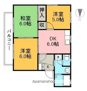 グランシティ B【2階】の間取り