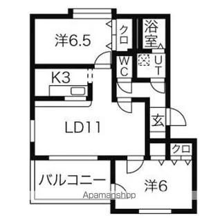 ア・ラモード宮の森【4階】の間取り