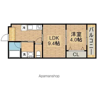COCO MOZU【102号室】の間取り